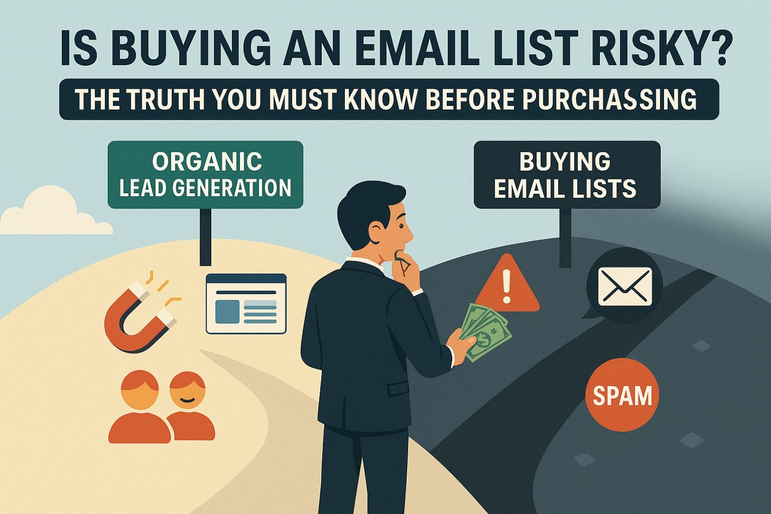 Is buying emails list risky? The truth of purchasing an email list
